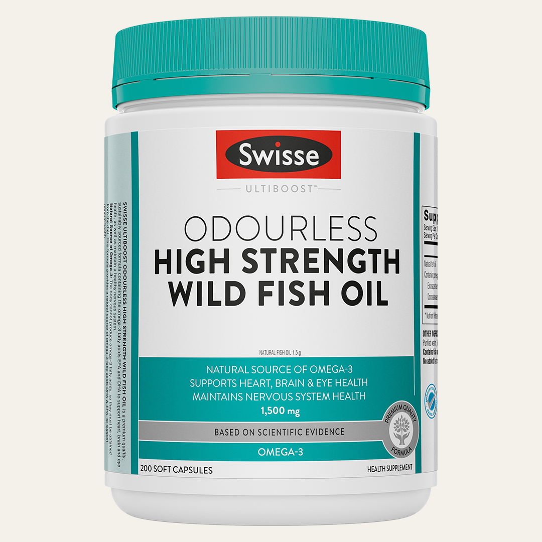 Swisse Ultiboost Odourless High Strength Wild Fish Oil 1500mg