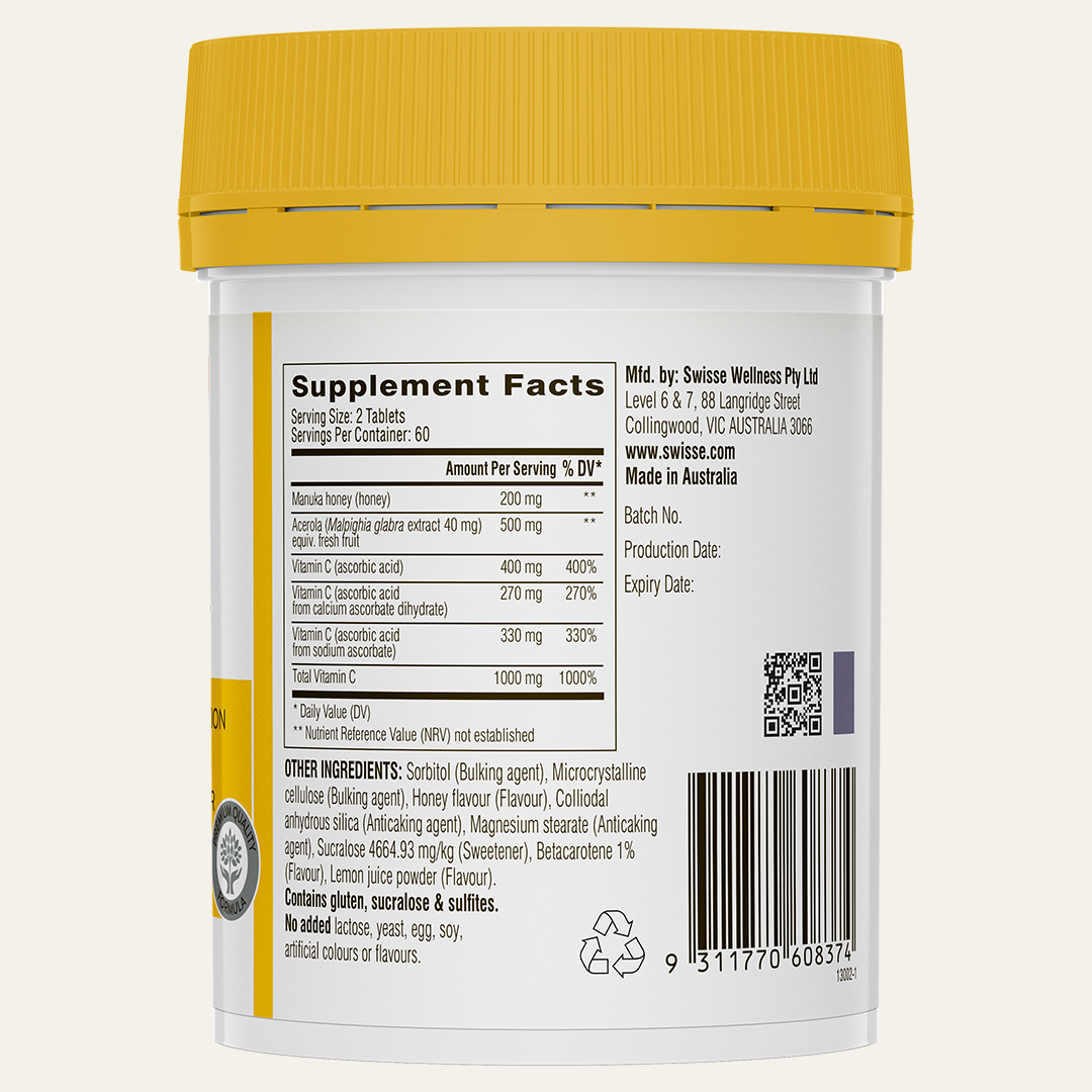 Swisse Ultiboost Vitamin C + Manuka Honey