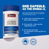 Swisse Ultiboost Odourless 4X Strength Wild Fish Oil Concentrate