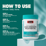 Swisse Ultiboost Odourless High Strength Wild Fish Oil 1500mg