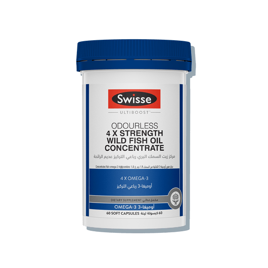 Swisse 4x Strength Wild Fish Oil Concentrate SA Front