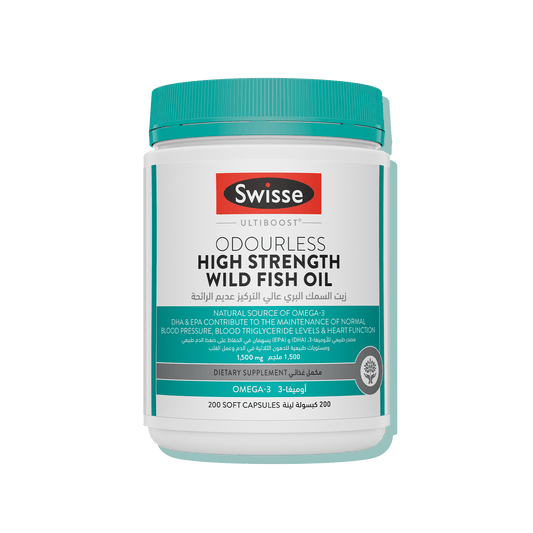 Odourless Wild Fish Oil 1500mg High Strength Omega-3 Supplement Capsules
